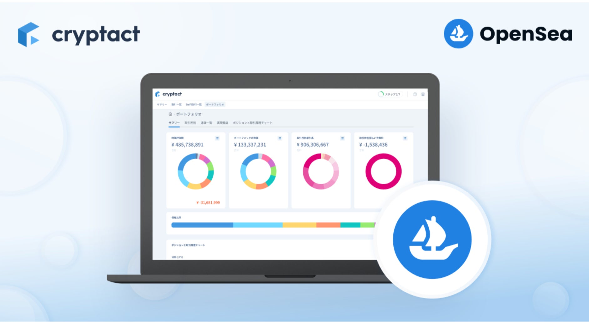 暗号資産損益計算サービス「クリプタクト」がNFTマーケットプレイス「OpenSea」と連携 - NFT NEWS JapanNFT NEWS Japan
